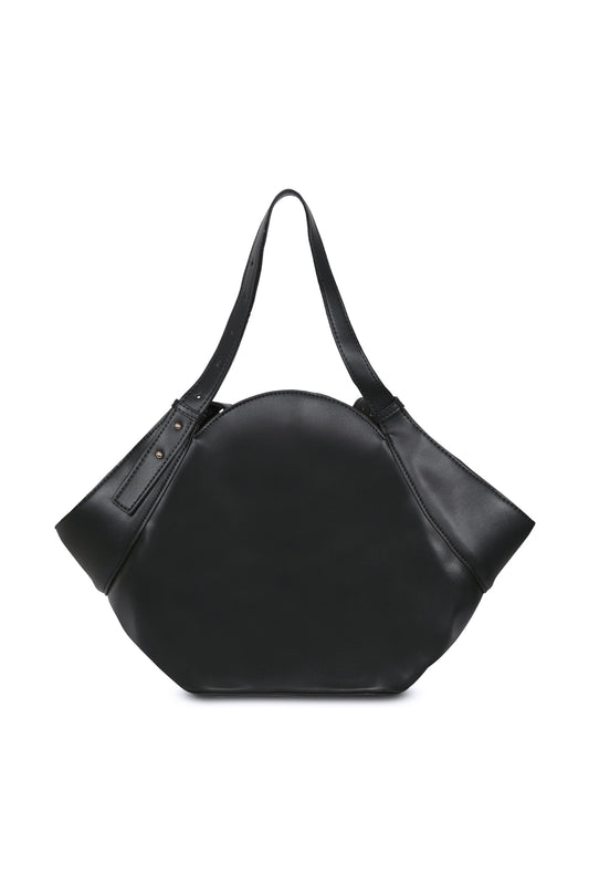 Cartera Lupe Semiluna Camel Negra